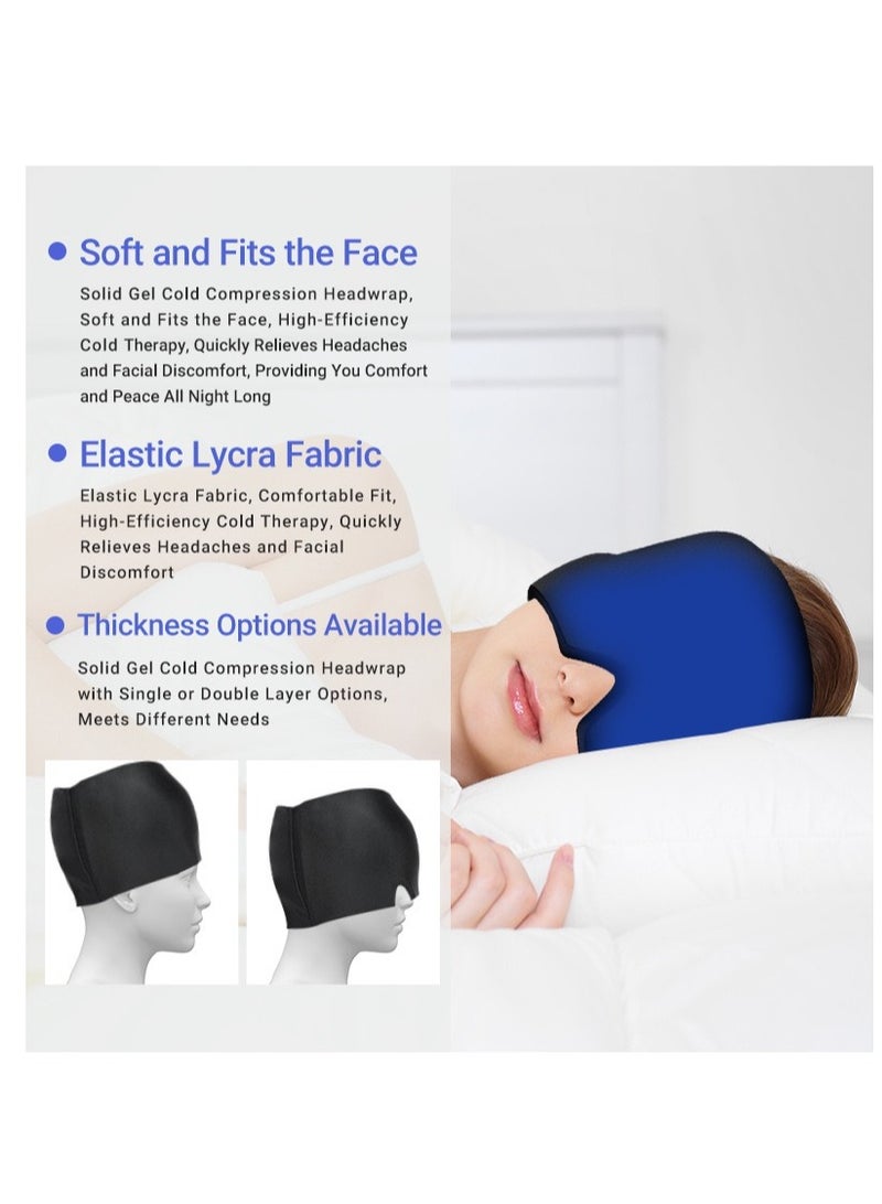 Generic Reusable Cooling  Heat Gel Head Cap for Migraine Sinus Tension and Stress Pain Relief  - Image 5