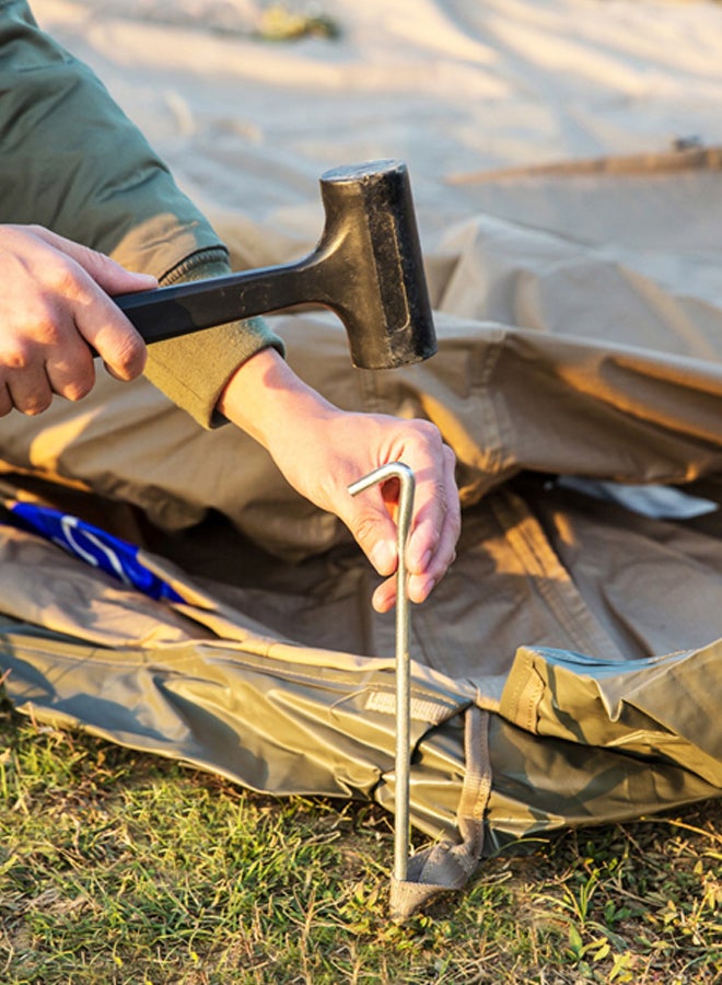 دي بي تي، خيمة رحلات هوائية قماش قطني، خيمة نفخ بالهواء، كاكي غامق، مقاس 230*390*200 سم - Image 3