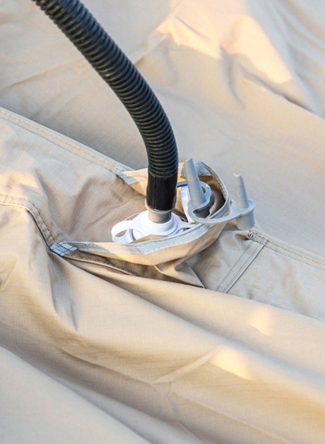 دي بي تي، خيمة رحلات هوائية قماش قطني، خيمة نفخ بالهواء، كاكي غامق، مقاس 230*390*200 سم - Image 4