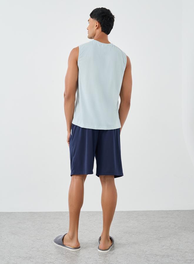 Styli Minimal Print Tank Top and Shorts Set - Image 4