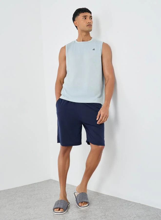 Styli Styli Minimal Print Tank Top and Shorts Set
