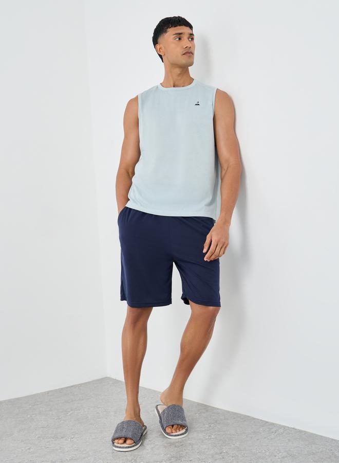 Styli Minimal Print Tank Top and Shorts Set - Image 1