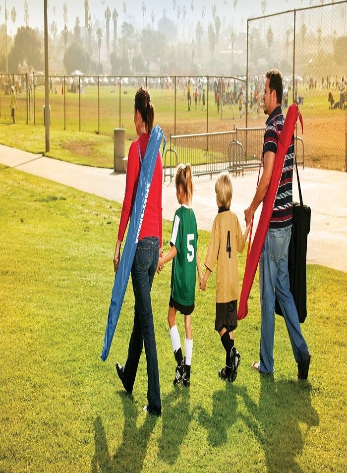 أس كيه أل زي مظلة بريلا بريميير XL بطول 9 أقدام وعامل حماية من أشعة الشمس فوق البنفسجية 50+ - أحمر - Image 5