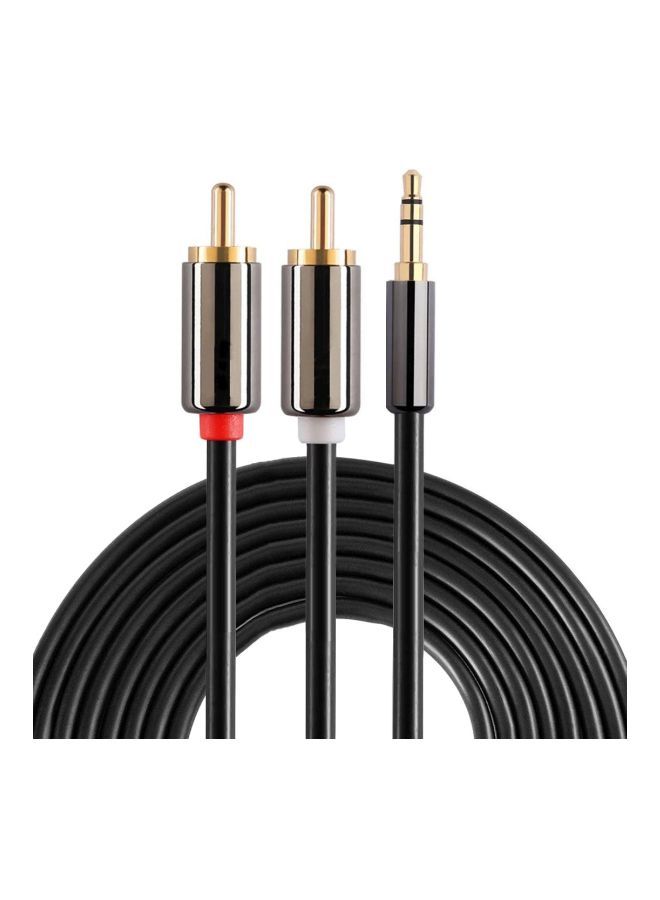 NIBEMINENT 2 RCA Male Stereo Audio Cable Connector Black/Gold/Red - Image 2