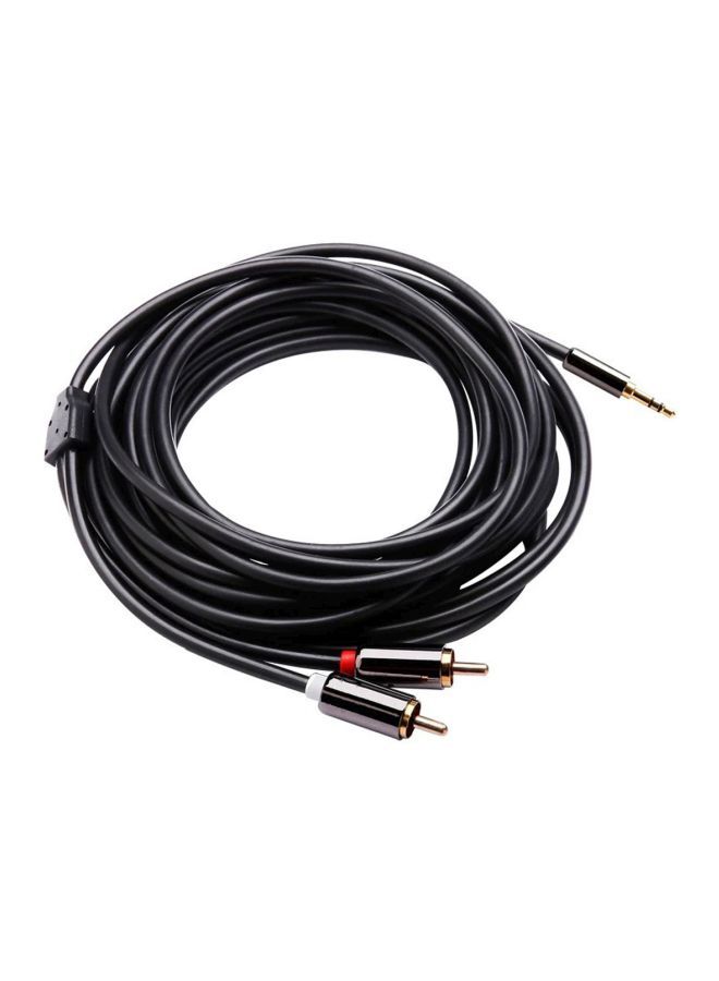 NIBEMINENT 2 RCA Male Stereo Audio Cable Connector Black/Gold/Red - Image 1