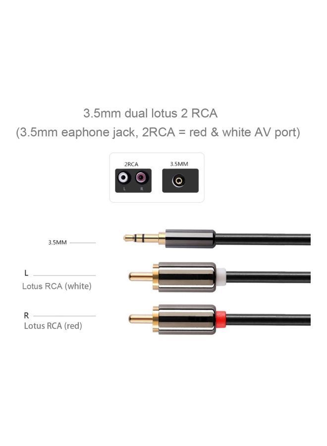 NIBEMINENT 2 RCA Male Stereo Audio Cable Connector Black/Gold/Red - Image 4