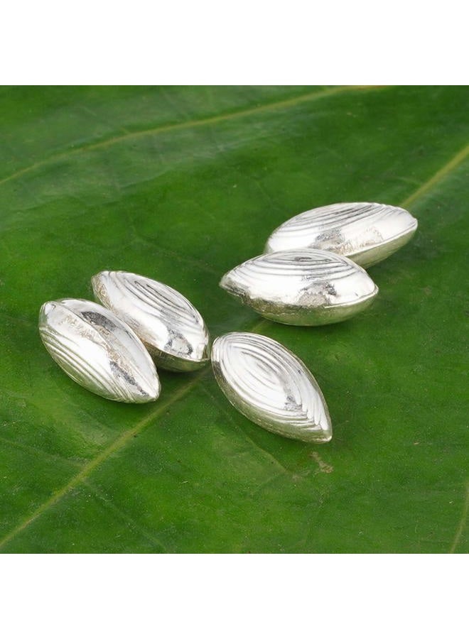 DHRUVS COLLECTION 925 Silver Combo of 5 Elaichi for Home Pooja, Gift Purpose & Donation - Image 3