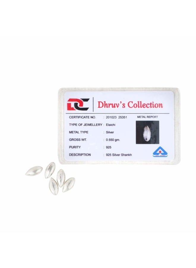 DHRUVS COLLECTION 925 Silver Combo of 5 Elaichi for Home Pooja, Gift Purpose & Donation - Image 5