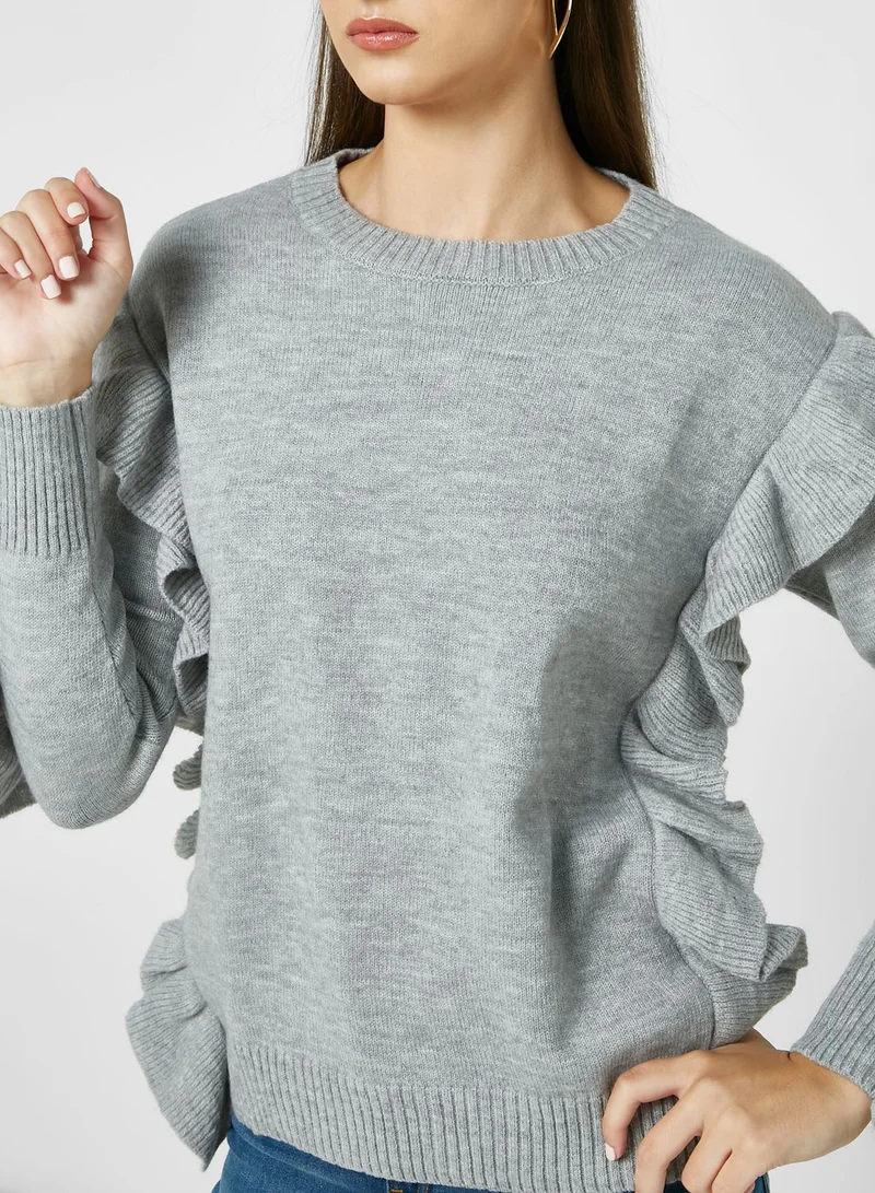 ELLA Ruffle Sleeve Sweater