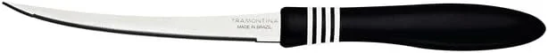 Tramontina Cor & Cor 5" Tomato Knife - Stainless Steel Blade, Black Polypropylene Handle