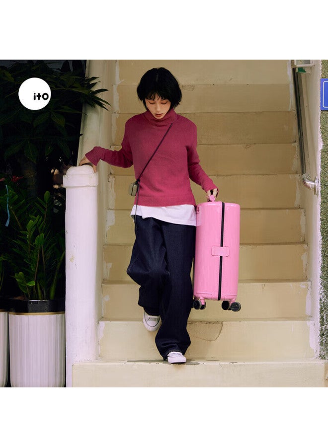 Ito Luggage Pistachio2 Suitcase, Large Capacity, Stylish, Women's Travel Case, Carry-on, Dream Pink, 20 Inches - Image 3