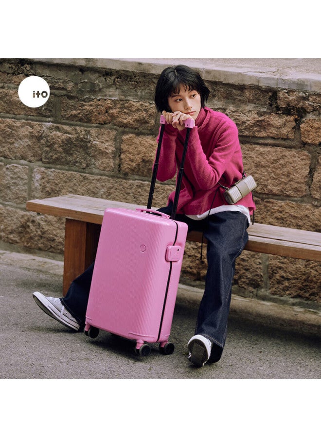 Ito Luggage Pistachio2 Suitcase, Large Capacity, Stylish, Women's Travel Case, Carry-on, Dream Pink, 20 Inches - Image 5