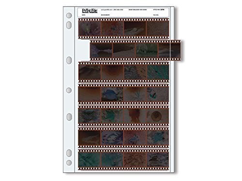 Print File Archival 35mm Size Negative Pages Holds Seven Strips of Four Frames, Pack of 25 - Image 1