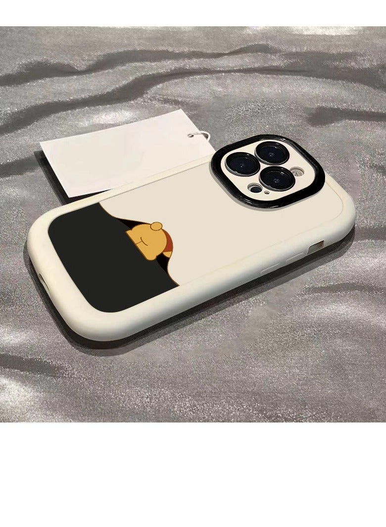 NIBEMINENT Winnie The Pooh Protective TPU Case Cover For iPhone 16 Plus, Antique White