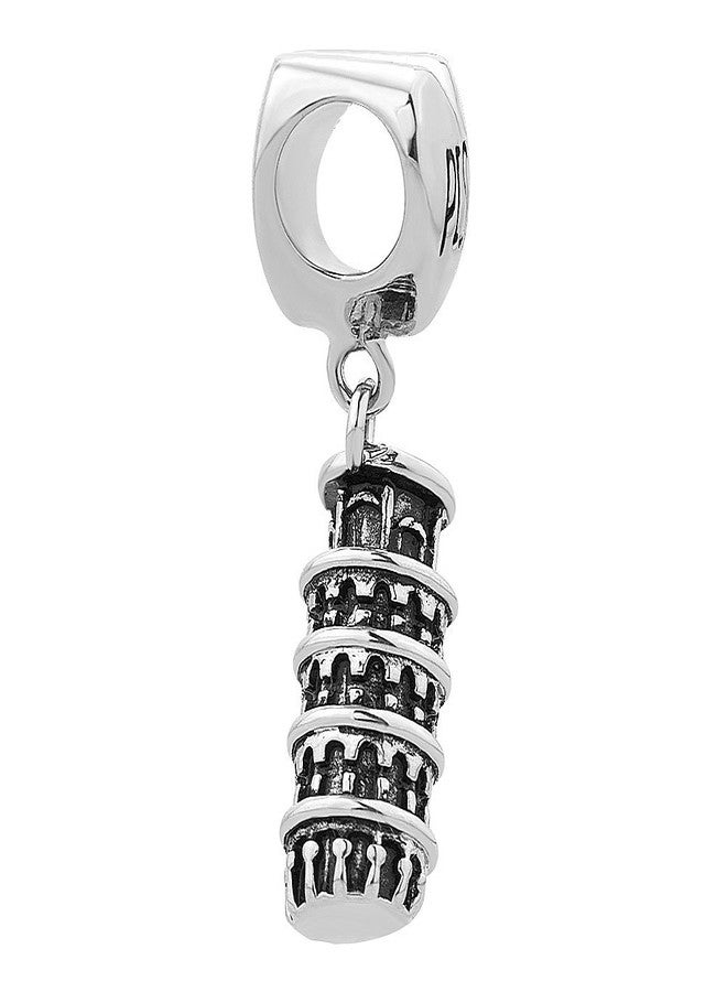 MiiFort Leaning Tower Pisa Italy Charm fits Pandora Moments Bracelets Women Travel Europe Landmark - Image 3
