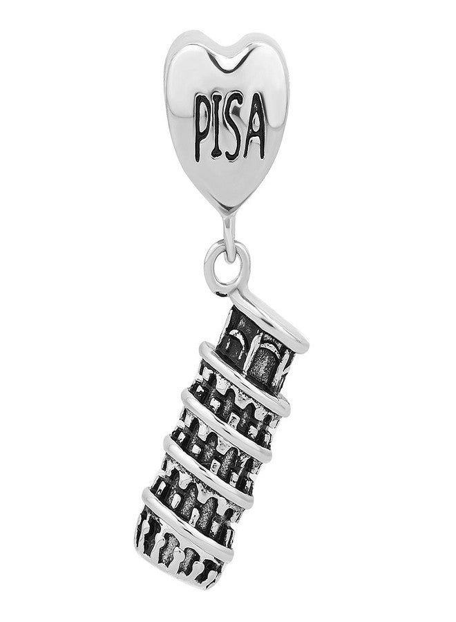 MiiFort Leaning Tower Pisa Italy Charm fits Pandora Moments Bracelets Women Travel Europe Landmark - Image 2