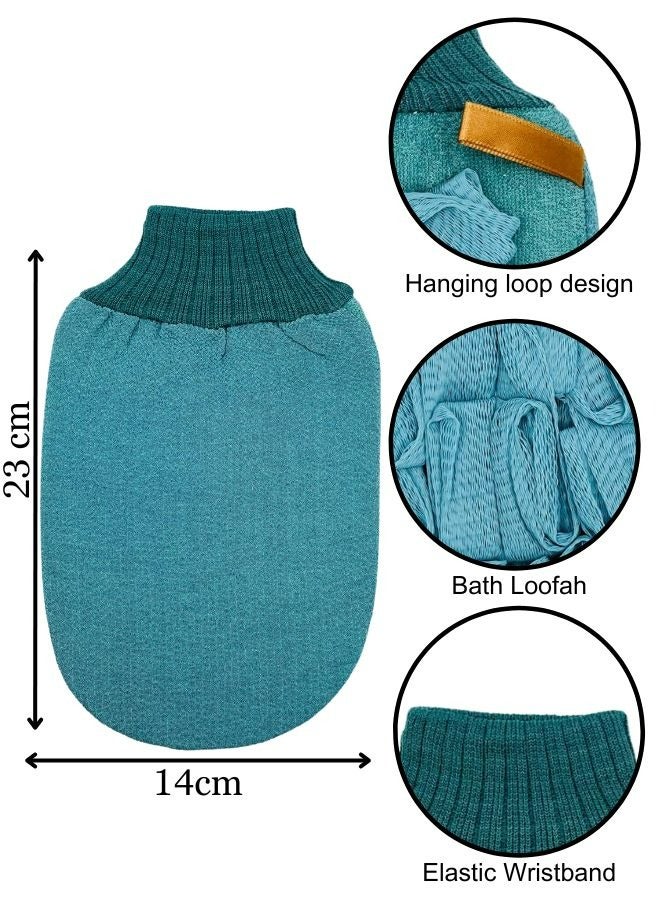 3 in 1 Bath Glove Moroccan Bath Loofah Soft Shower Mesh Soft Cotton Glove Eco Friendly Skin Deep Exfoliating Cotton Gloves - Image 2