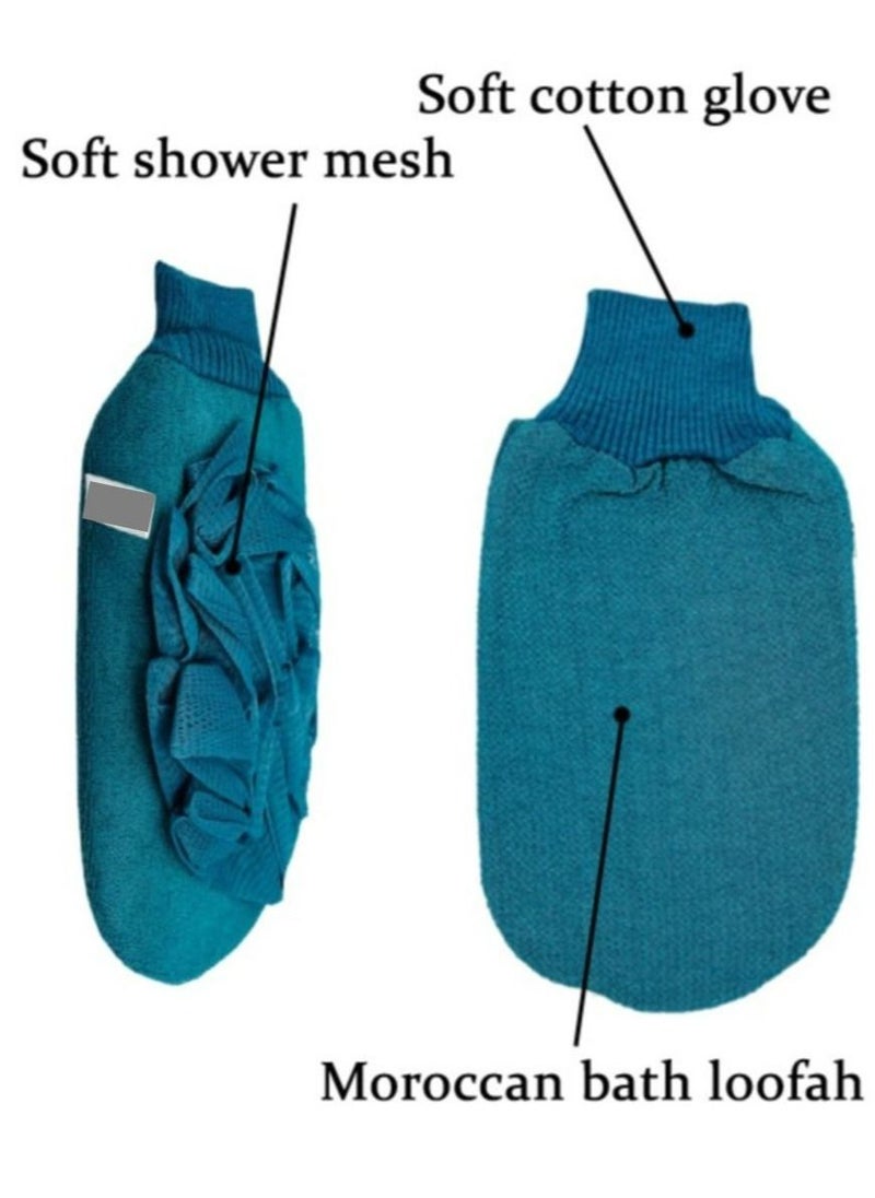 3 in 1 Bath Glove Moroccan Bath Loofah Soft Shower Mesh Soft Cotton Glove Eco Friendly Skin Deep Exfoliating Cotton Gloves - pzsku/Z8E76AA6AC967E1B509F7Z/45/_/1692425987/28bd9c63-82a5-49c2-a17e-dac04817b585