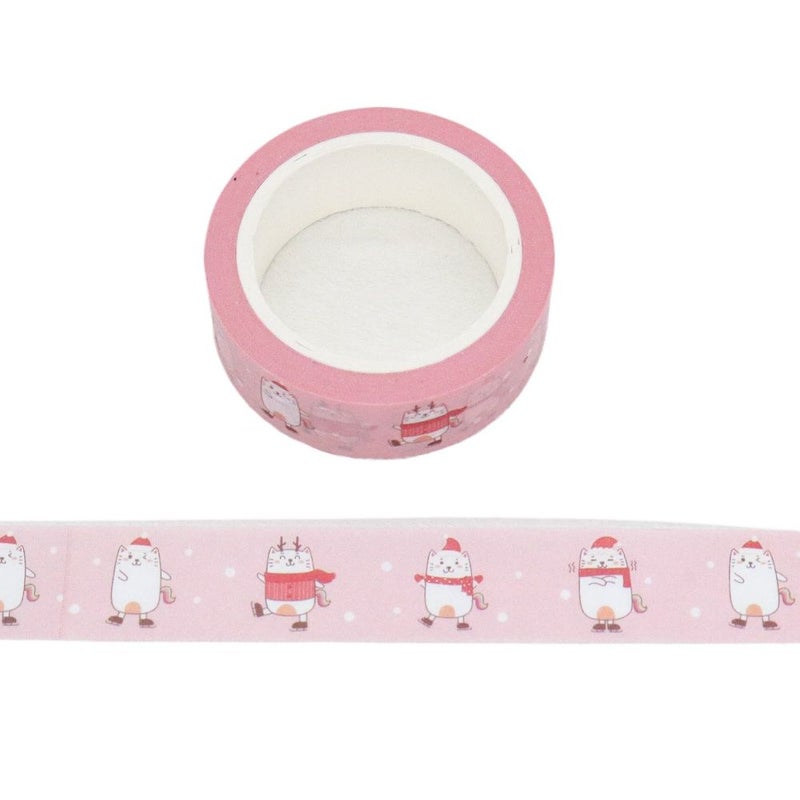 10M X 15mm Christmas Cat Creative Masking Tape For Scrapbooking Journaling Gift Wrapping - Image 5