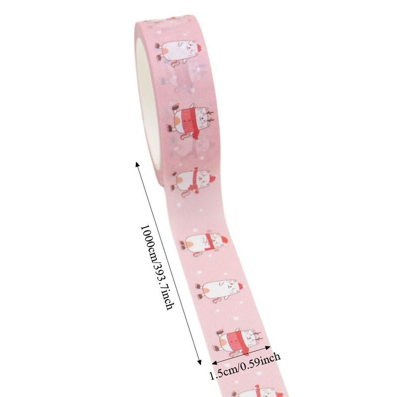 10M X 15mm Christmas Cat Creative Masking Tape For Scrapbooking Journaling Gift Wrapping - Image 3