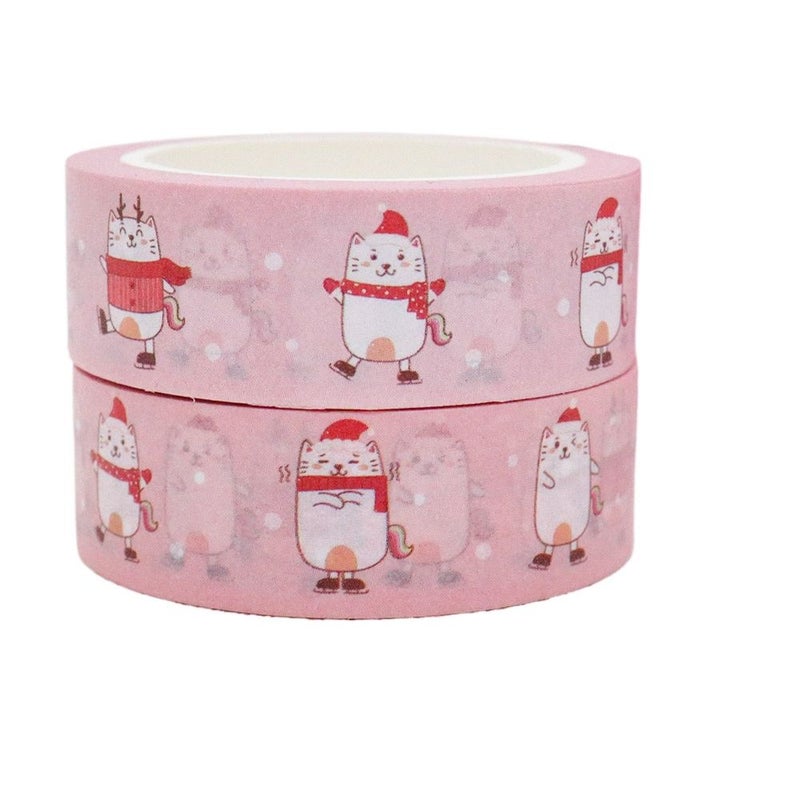 10M X 15mm Christmas Cat Creative Masking Tape For Scrapbooking Journaling Gift Wrapping - Image 4