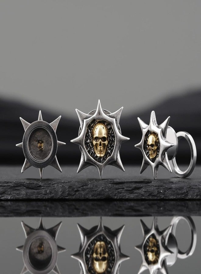 COOEAR Stainless Steel Ear Tunnel and Plug, Flesh Gauges for Earrings, Industrial Gears Design Piercing Expander Stretchers., 0g(8mm), Stainless Steel, sandstone - Image 4