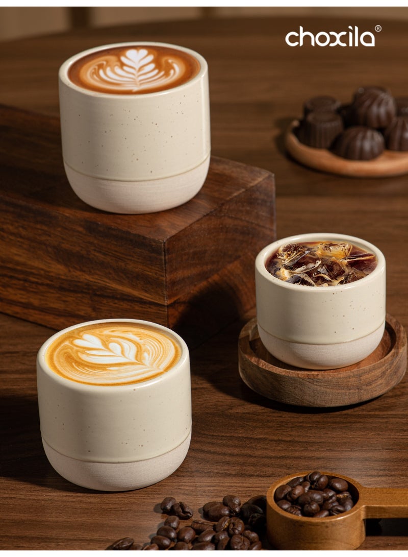 choxila 6pcs/set Ceramic coffee cup, Saudi coffee cup, A cup of coffee, Espresso mug, Tea cup, Milk cup, Juice glass, For home gatherings, Afternoon tea, Hotels, Camping, Office, Festival gifts 230ml - Image 2