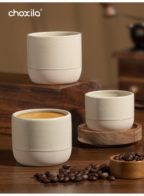 6pcs/set Ceramic coffee cup, Saudi coffee cup, A cup of coffee, Espresso mug, Tea cup, Milk cup, Juice glass, For home gatherings, Afternoon tea, Hotels, Camping, Office, Festival gifts 230ml