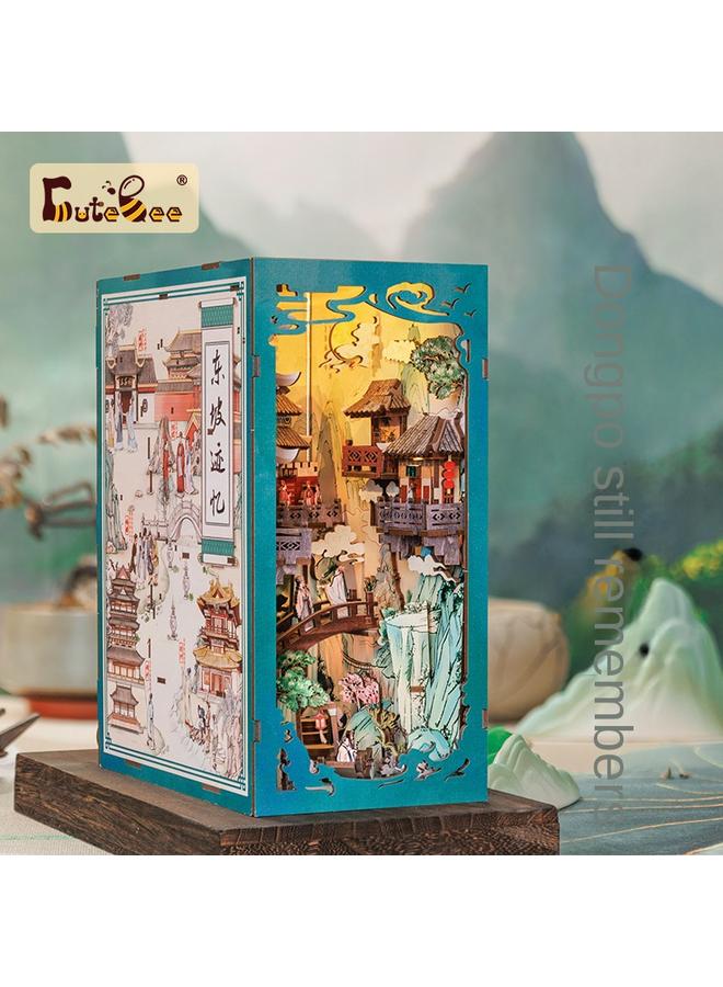 Bluejw CuteBee Dongpo Shiyi Diy Wooden 3D Handmade Assembled Book Stand Model Exquisite Toys For Birthday Women - Image 2