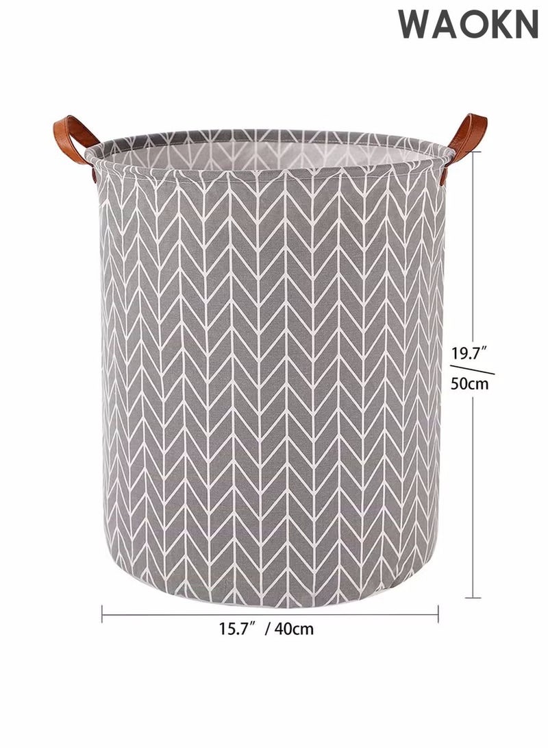 WAOKN 2 Pack Waterproof Laundry Baskets, 65 L Collapsible Bag Organizer Basket, Storage Hamper for Clothes Toys Dirty Clothes Bedroom Hamper for Clothes, Blankets, Cushions,Toys in the Dorm and Family - Image 2