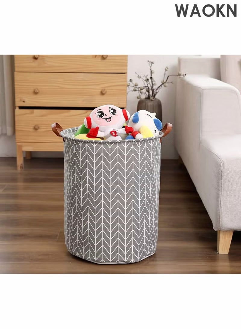 WAOKN 2 Pack Waterproof Laundry Baskets, 65 L Collapsible Bag Organizer Basket, Storage Hamper for Clothes Toys Dirty Clothes Bedroom Hamper for Clothes, Blankets, Cushions,Toys in the Dorm and Family - Image 5