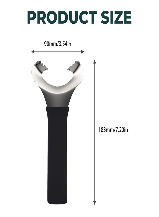Heran Mason Jar Opener, 2-in-1 Jar Lid Opener & Canning Jar Opener for Sealed Lids, Stainless Steel Mason Jar Lid Opener Tool, Jar Opener for Weak Hands Seniors, Easy Grip Handle - Image 3