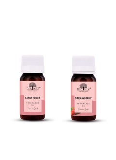 Fancy Flora (Denim) Strawberry Aroma Oil For Diffuser/Ultrasonic Aroma Diffuser/Tealight Diffuser/Reed Diffuser 15Ml Each