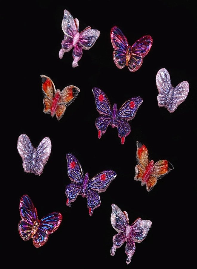 Jremg 3D Butterfly Nail Art Charms Colorful Hawaii Flower Nail Gems Pink Rhinestones Cute Blossom Rose Resin Nail Charm Flat-back Pink White Bow Nail Supplies for Manicure DIY Nail Accessories 12Grids - Image 4