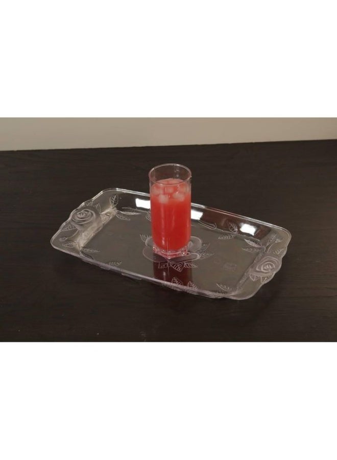 Rectangular Rose-Shaped Acrylic Tray 7539654378843 - Image 2