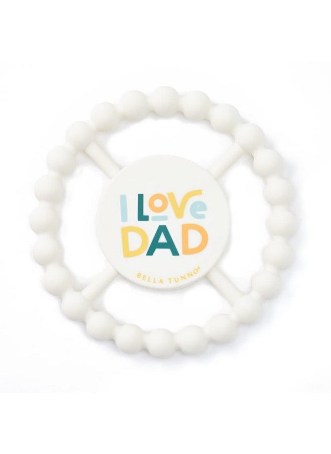Bella Tunno Happy Teether 2Pk - Soft & Easy Grip Baby Teether Toy, Silicone Teether Ring To Help Soothe Gums, Non-Toxic And Bpa Free, Love Mom/Love Dad  - Image 2