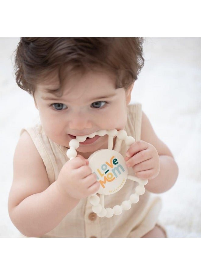 Bella Tunno Happy Teether 2Pk - Soft & Easy Grip Baby Teether Toy, Silicone Teether Ring To Help Soothe Gums, Non-Toxic And Bpa Free, Love Mom/Love Dad  - Image 5