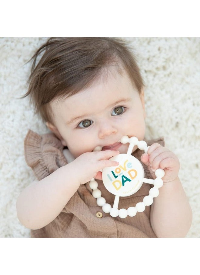 Bella Tunno Happy Teether 2Pk - Soft & Easy Grip Baby Teether Toy, Silicone Teether Ring To Help Soothe Gums, Non-Toxic And Bpa Free, Love Mom/Love Dad  - Image 4