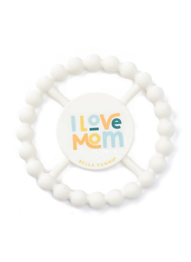 Bella Tunno Happy Teether 2Pk - Soft & Easy Grip Baby Teether Toy, Silicone Teether Ring To Help Soothe Gums, Non-Toxic And Bpa Free, Love Mom/Love Dad  - Image 3