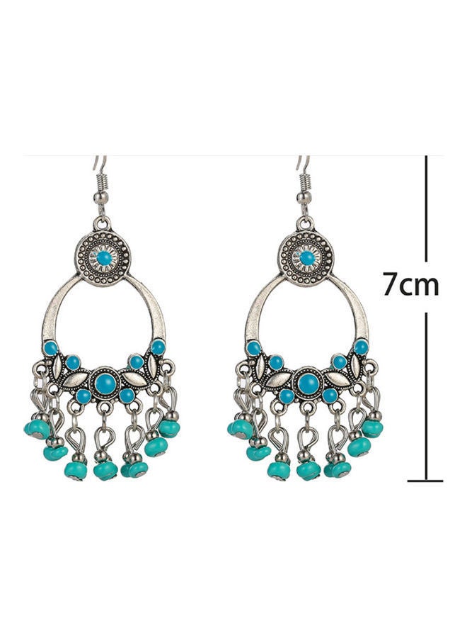 NIBEMINENT 925 Silver Carved Short Vintage Earrings  - Image 2