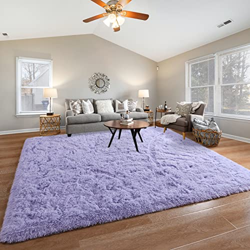 Pettop Fluffy Lavender Purple Rug for Bedroom Living Room, 5x8 Feet Super Soft Shaggy Plush Fuzzy Rugs for Girls Kids Boys, Non-Slip and Washable Rug for Nursery Classroom, Carpet for Rooms Decor - Image 5