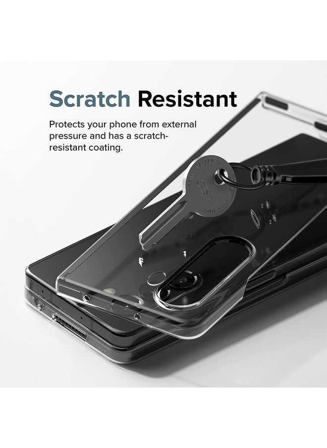 Raxoom Samsung Galaxy Z Fold 6 2024 Hard PC Case â€“ Crystal Clear, Anti-Yellowing, Wireless Charging Compatible Protective Cover - Image 5