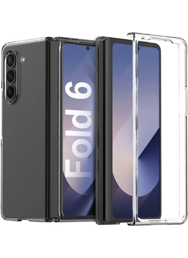 Raxoom Samsung Galaxy Z Fold 6 2024 Hard PC Case â€“ Crystal Clear, Anti-Yellowing, Wireless Charging Compatible Protective Cover - Image 1
