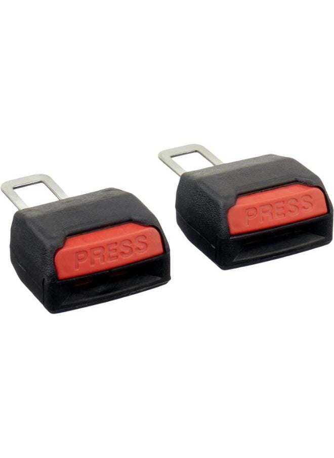 Generic Double Vehicle Seatbelt Silencers for Cancel Driving Noise - Black Red  - Image 1