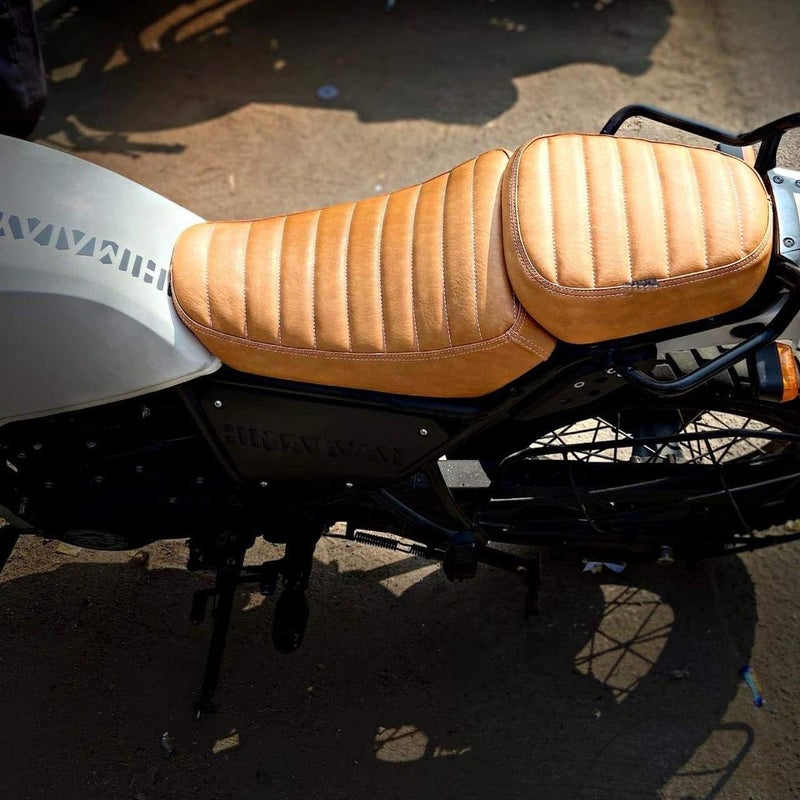 NitroRider Seat Cover Retro Look with Cushioned Compatible with RE Himalayan (Ten)