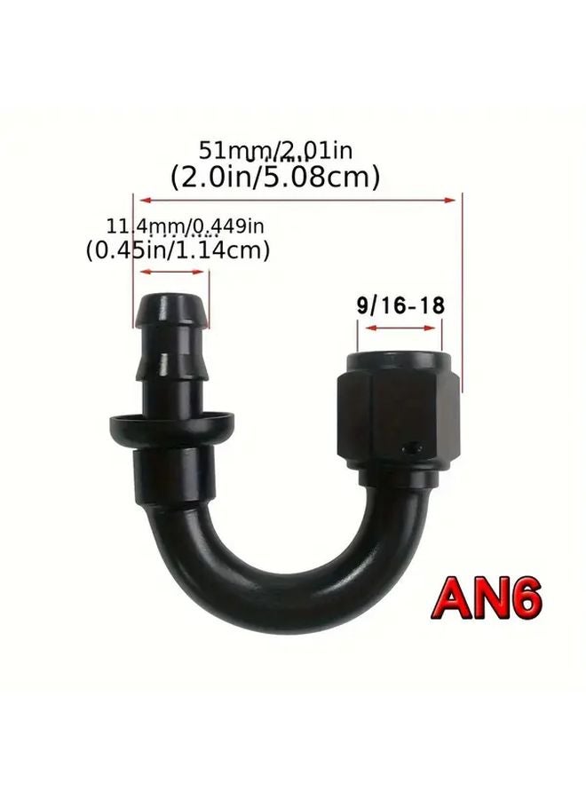 Red AN8 0 Degree Aluminum Swivel Hose End Fitting For Oil Fuel Universal - Image 4