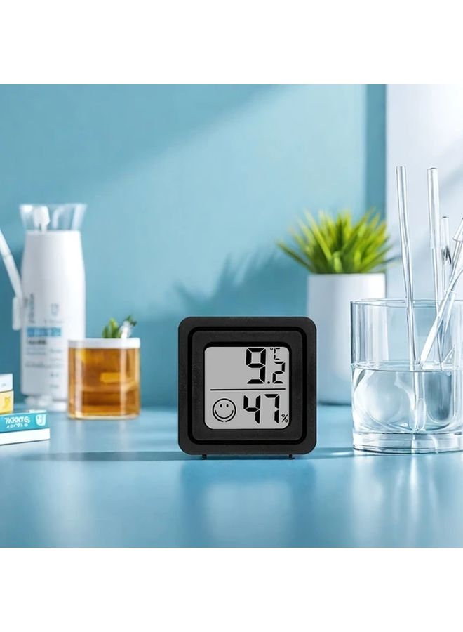 Black Digital Thermometer Hygrometer with LED Display for Home Bedroom Kitchen Baby Room - Image 1