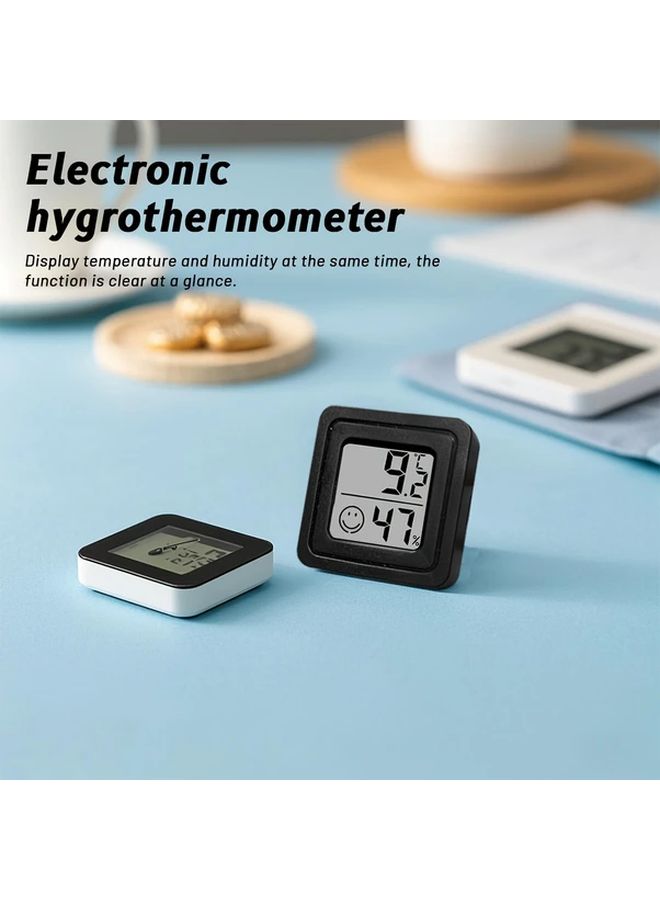 Black Digital Thermometer Hygrometer with LED Display for Home Bedroom Kitchen Baby Room - Image 2