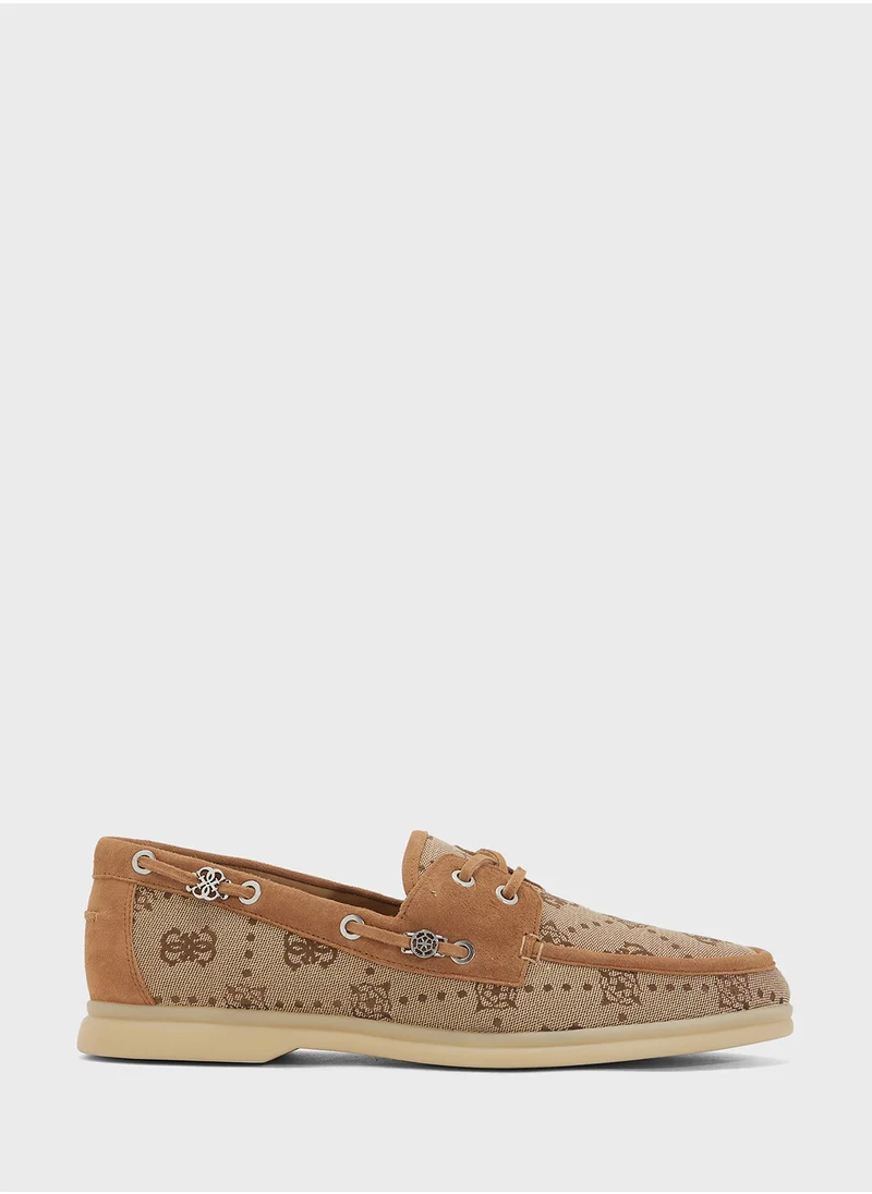 جس Lace Up Detailed Slip Ons