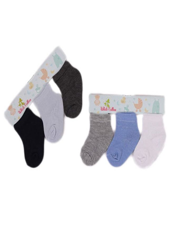 Fatah Bundle Of 6 Soft Cotton Socks For Baby Boys 